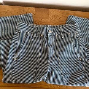 AYR Blue and White Striped Women Jeans